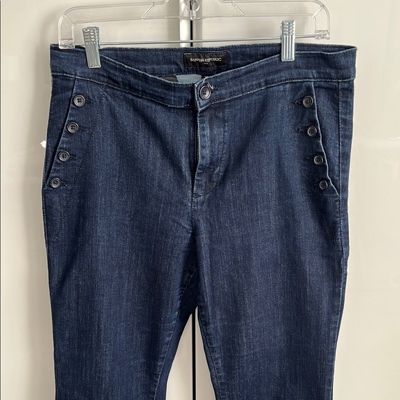 BANANA REPUBLIC Sailor Flared Dark Denim Jeans, Size 29 - Picture 3 of 10